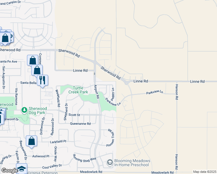 map of restaurants, bars, coffee shops, grocery stores, and more near 1508 Sierra Lane in Paso Robles