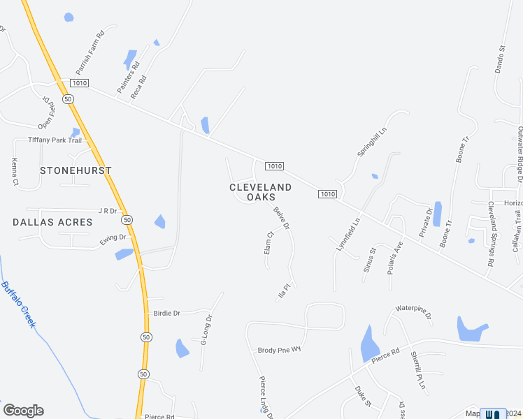 map of restaurants, bars, coffee shops, grocery stores, and more near 128 Belve Drive in Garner