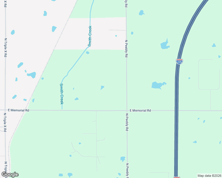 map of restaurants, bars, coffee shops, grocery stores, and more near 17705 East Memorial Road in Luther