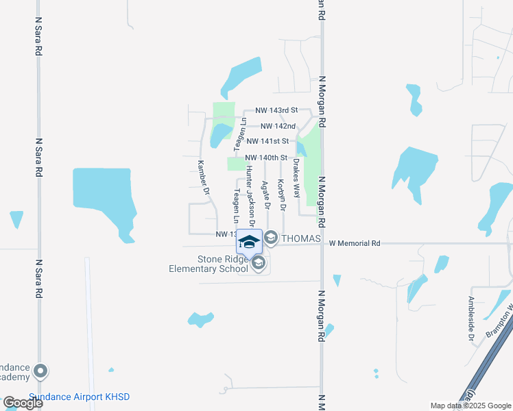 map of restaurants, bars, coffee shops, grocery stores, and more near 13900 Hunter Jackson Drive in Yukon