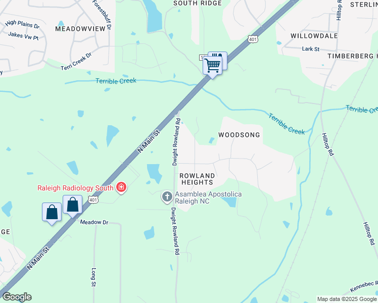 map of restaurants, bars, coffee shops, grocery stores, and more near 6016 Hope Lane in Fuquay Varina