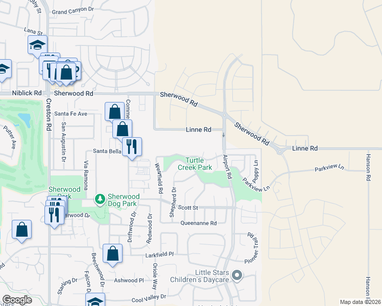 map of restaurants, bars, coffee shops, grocery stores, and more near 901 Turtle Creek Road in Paso Robles