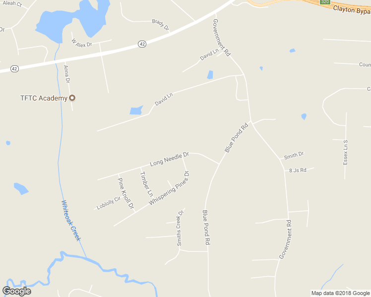 map of restaurants, bars, coffee shops, grocery stores, and more near 112 Long Needle Drive in Clayton