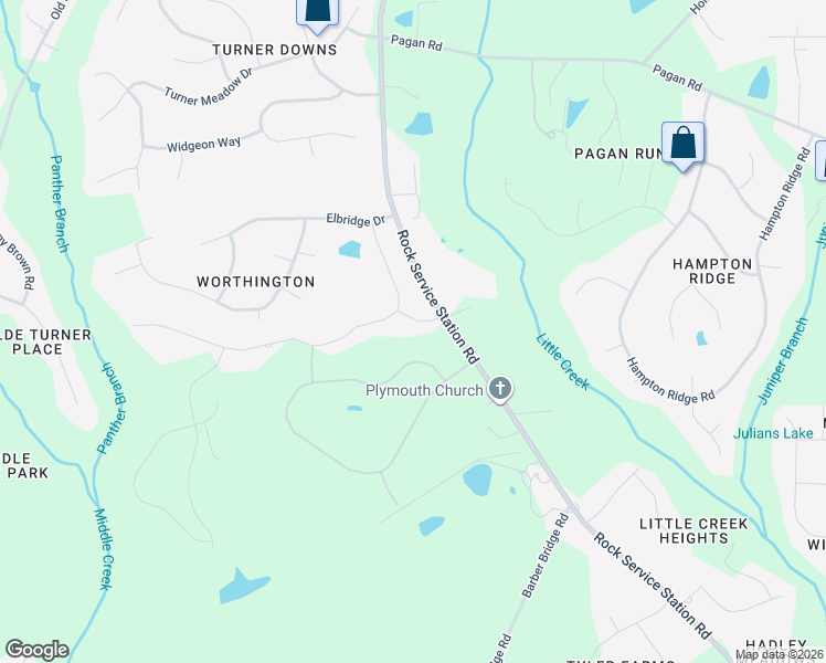 map of restaurants, bars, coffee shops, grocery stores, and more near 6100 Mornington Drive in Raleigh