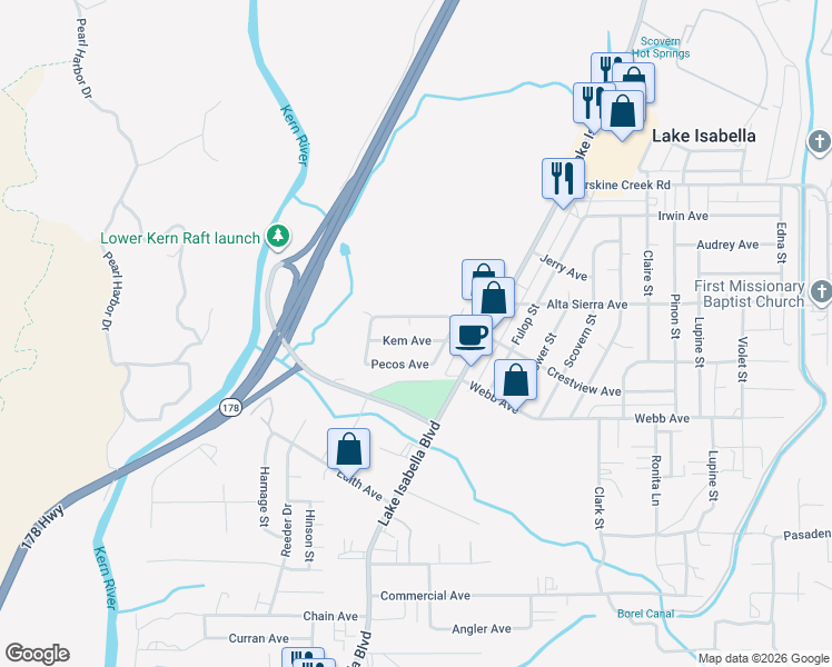 map of restaurants, bars, coffee shops, grocery stores, and more near in Mountain Mesa