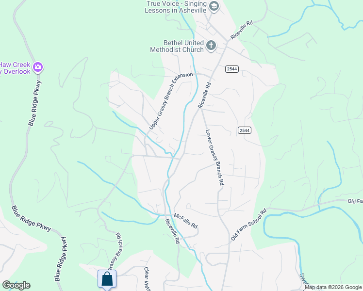 map of restaurants, bars, coffee shops, grocery stores, and more near 904 Riceville Road in Asheville