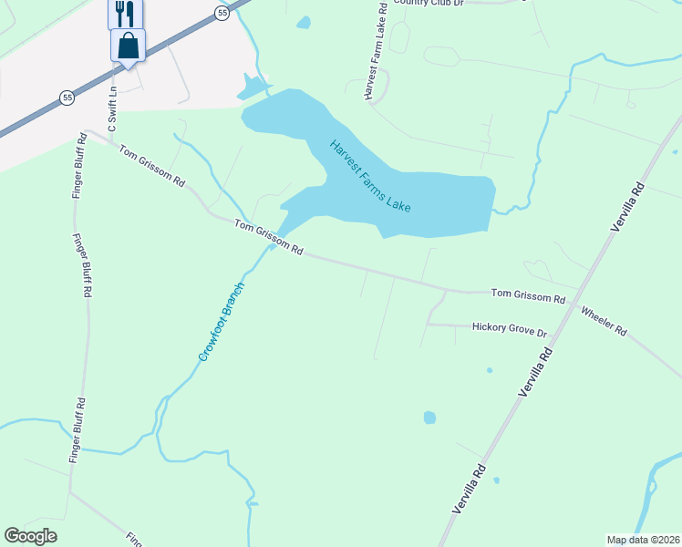 map of restaurants, bars, coffee shops, grocery stores, and more near 890 Tom Grissom Road in Morrison