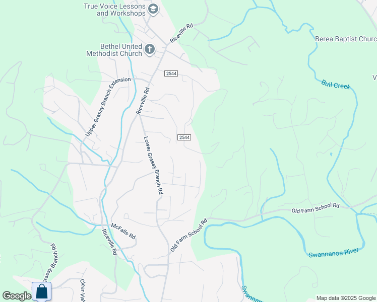 map of restaurants, bars, coffee shops, grocery stores, and more near 83 Wolf Road in Asheville