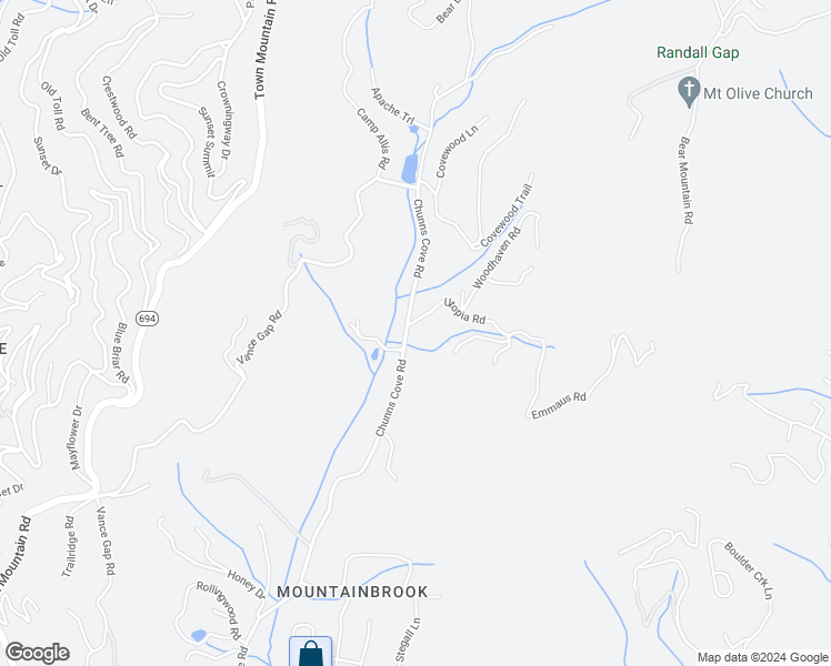 map of restaurants, bars, coffee shops, grocery stores, and more near 497 Chunns Cove Road in Asheville