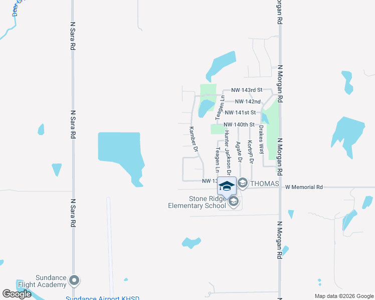map of restaurants, bars, coffee shops, grocery stores, and more near 10117 Northwest 139th Terrace in Oklahoma City
