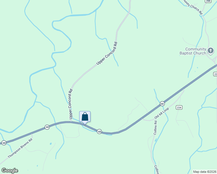 map of restaurants, bars, coffee shops, grocery stores, and more near 2672 Tennessee 68 in Niota