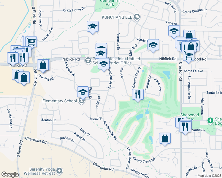 map of restaurants, bars, coffee shops, grocery stores, and more near 924 Moran Court in Paso Robles