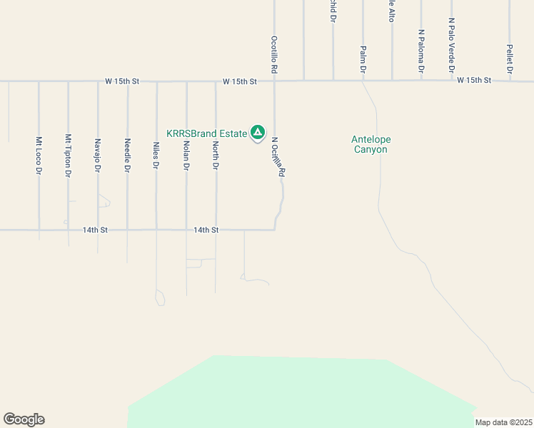 map of restaurants, bars, coffee shops, grocery stores, and more near 16757 North Ocitilla Road in Dolan Springs