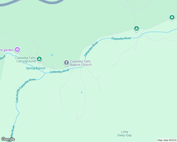 map of restaurants, bars, coffee shops, grocery stores, and more near Denny Bean Drive in Old Fort