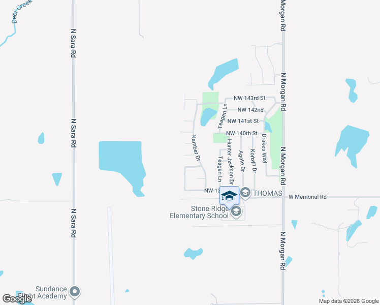 map of restaurants, bars, coffee shops, grocery stores, and more near 10100 Northwest 140th Circle in Yukon