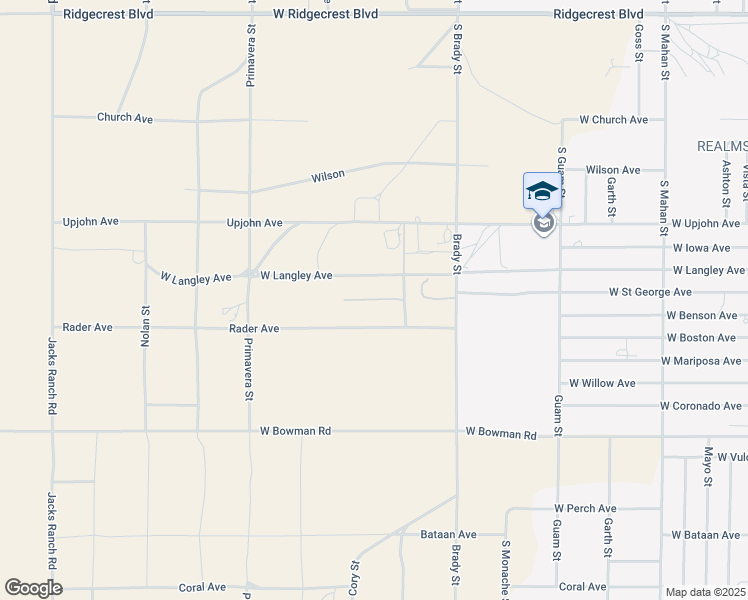 map of restaurants, bars, coffee shops, grocery stores, and more near 1794 Saint George Avenue in Ridgecrest