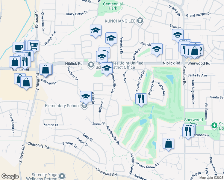 map of restaurants, bars, coffee shops, grocery stores, and more near 915 Moran Court in Paso Robles