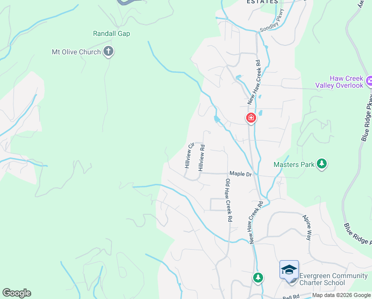 map of restaurants, bars, coffee shops, grocery stores, and more near 9 Hillview Circle in Asheville