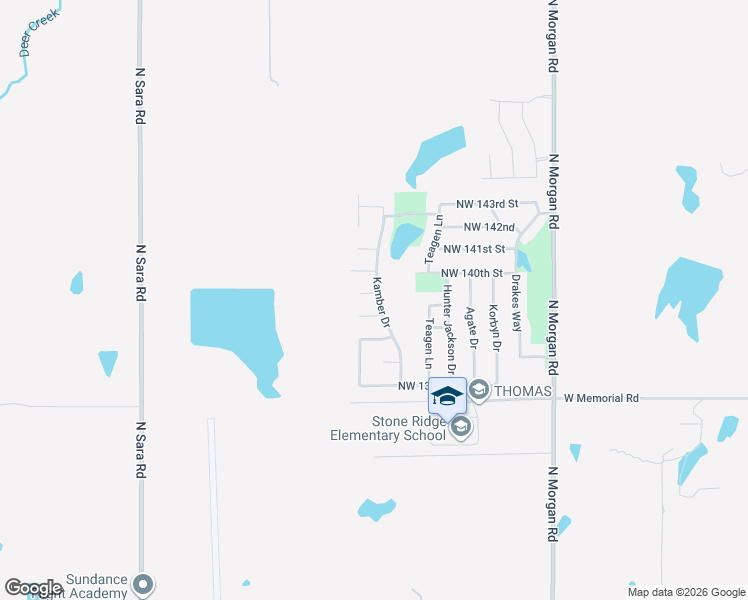 map of restaurants, bars, coffee shops, grocery stores, and more near 10100 Northwest 140th Circle in Yukon