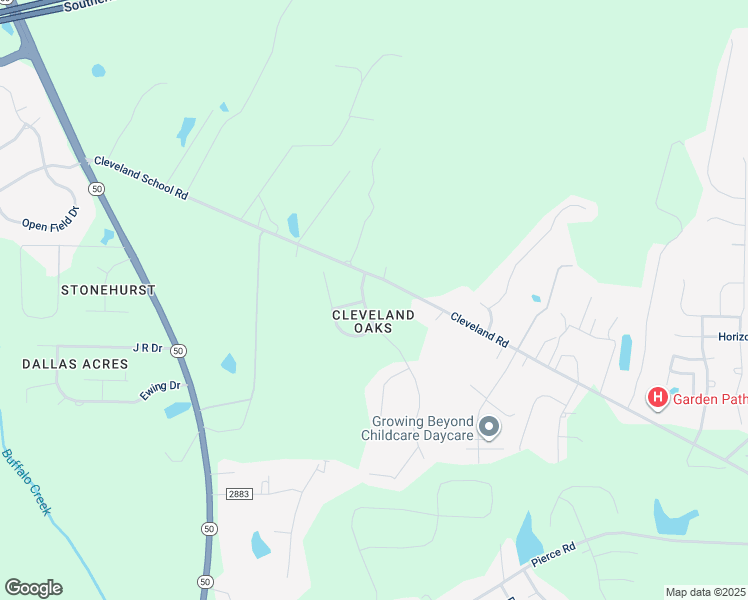 map of restaurants, bars, coffee shops, grocery stores, and more near 109 Belve Drive in Garner