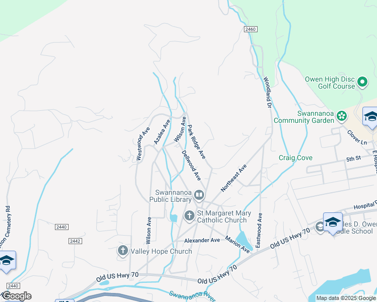 map of restaurants, bars, coffee shops, grocery stores, and more near 132 Dellwood Avenue in Swannanoa