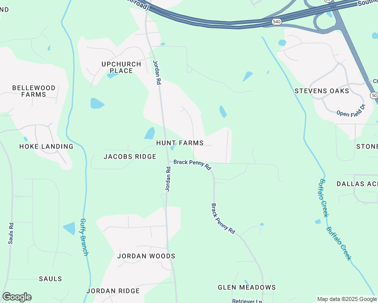 map of restaurants, bars, coffee shops, grocery stores, and more near 10700 Hunt Farms Lane in Raleigh