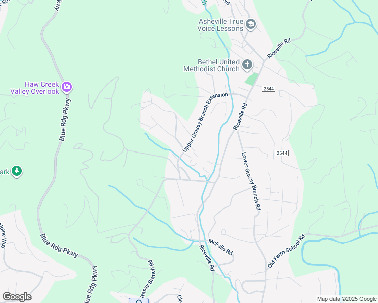 map of restaurants, bars, coffee shops, grocery stores, and more near 559 Upper Grassy Branch Extension in Asheville