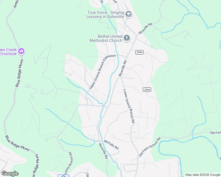 map of restaurants, bars, coffee shops, grocery stores, and more near 932 Riceville Road in Asheville