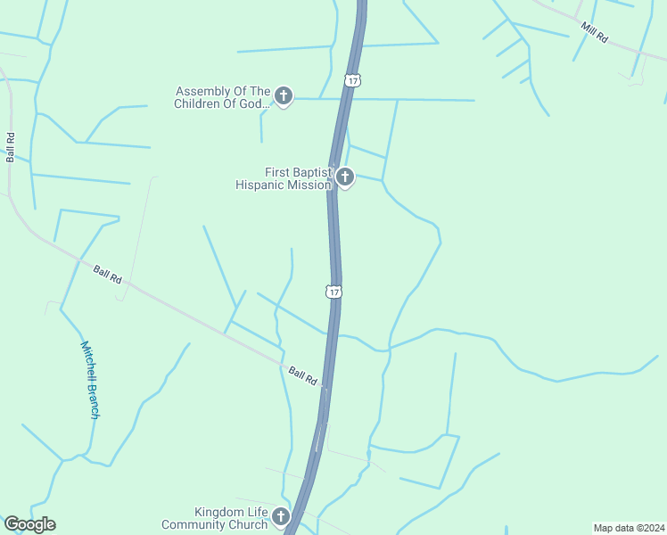 map of restaurants, bars, coffee shops, grocery stores, and more near 4782 U.S. 17 in Washington