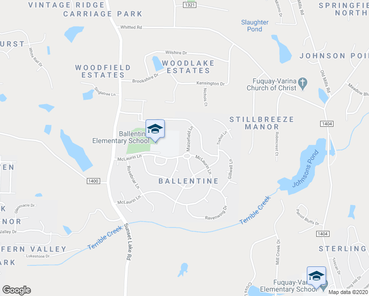 map of restaurants, bars, coffee shops, grocery stores, and more near 2109 Maizefield Lane in Fuquay Varina