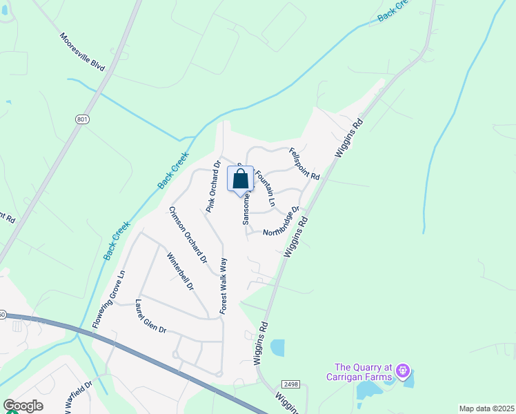 map of restaurants, bars, coffee shops, grocery stores, and more near 116 Glenholden Lane in Mooresville