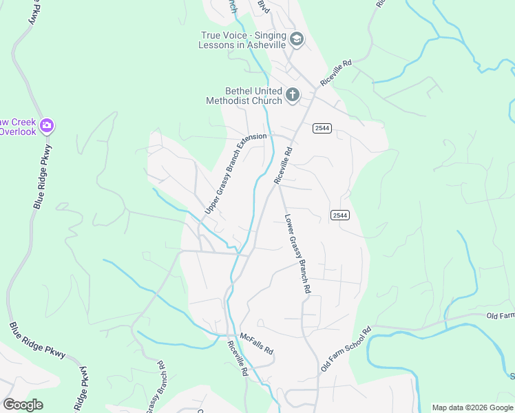 map of restaurants, bars, coffee shops, grocery stores, and more near 932 Riceville Road in Asheville