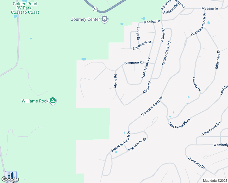map of restaurants, bars, coffee shops, grocery stores, and more near Bright Circle in Fairfield Bay