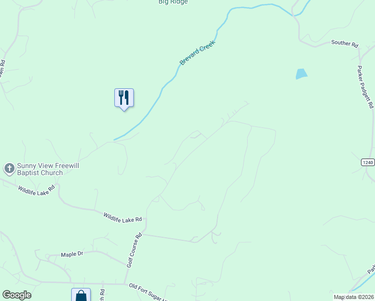 map of restaurants, bars, coffee shops, grocery stores, and more near 741 Golf Course Road in Old Fort
