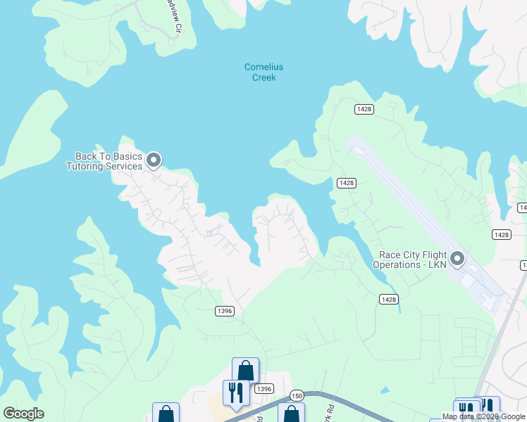 map of restaurants, bars, coffee shops, grocery stores, and more near 678 Normandy Road in Mooresville