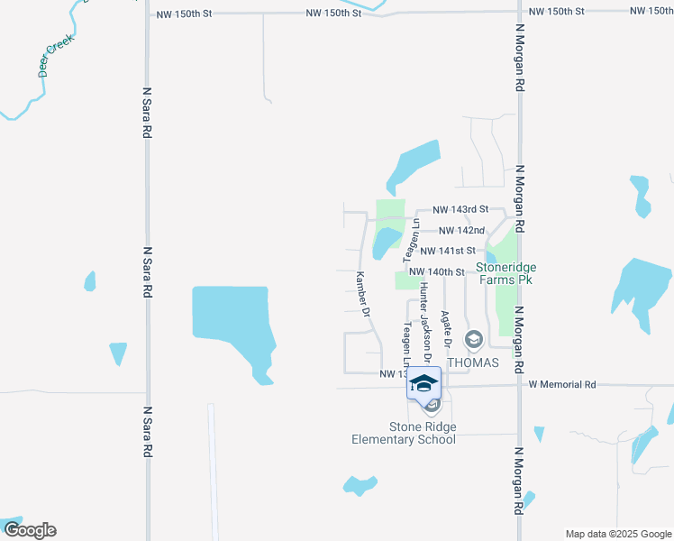 map of restaurants, bars, coffee shops, grocery stores, and more near 10117 Northwest 140th Street in Yukon