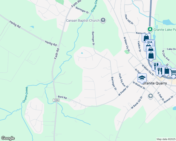 map of restaurants, bars, coffee shops, grocery stores, and more near 627 Mulberry Lane in Salisbury