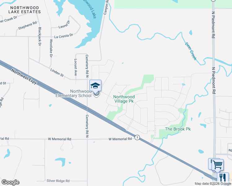 map of restaurants, bars, coffee shops, grocery stores, and more near in Oklahoma City