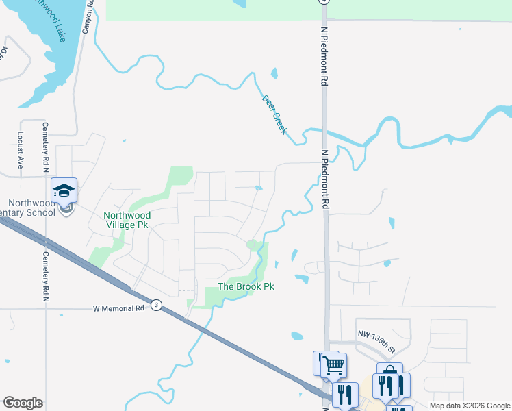 map of restaurants, bars, coffee shops, grocery stores, and more near in Oklahoma City