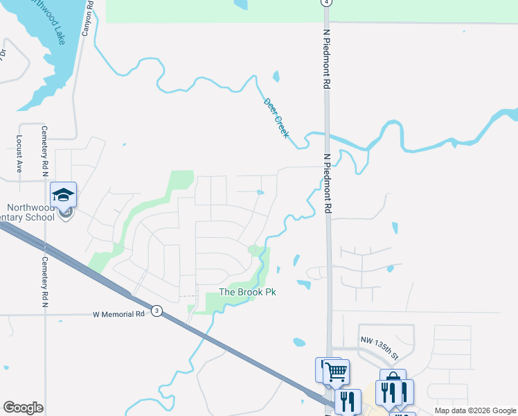 map of restaurants, bars, coffee shops, grocery stores, and more near in Oklahoma City