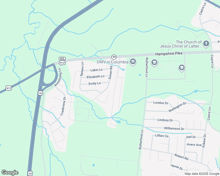 map of restaurants, bars, coffee shops, grocery stores, and more near 1730 University Drive in Columbia