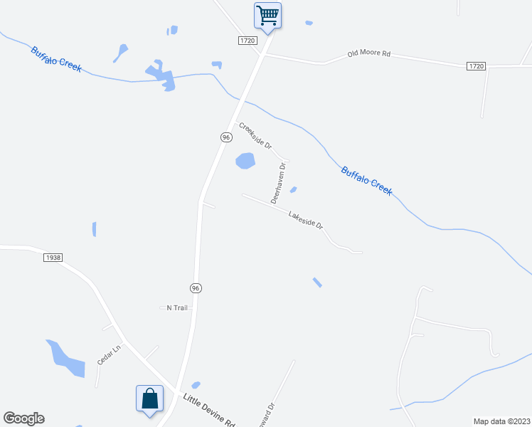 map of restaurants, bars, coffee shops, grocery stores, and more near 108 Lakeside Drive in Selma