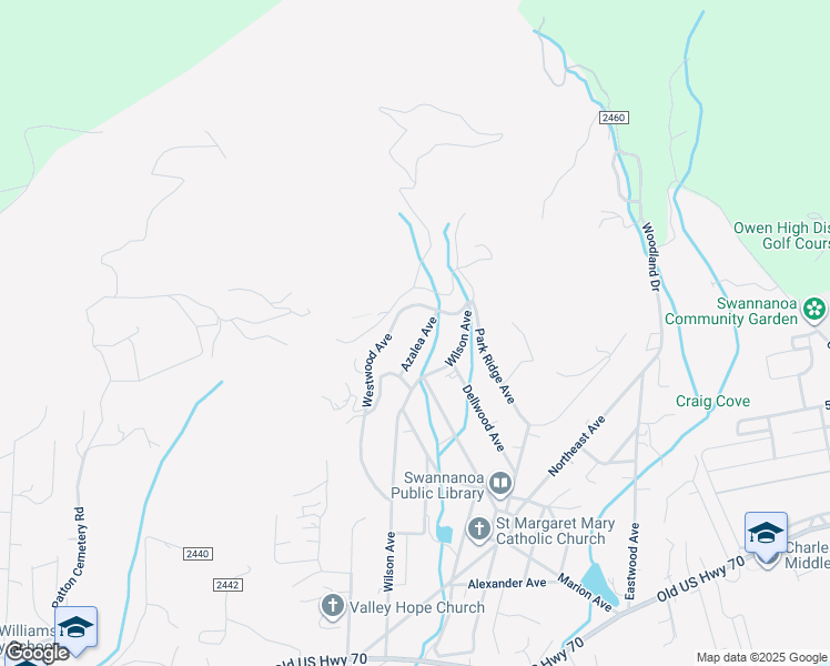 map of restaurants, bars, coffee shops, grocery stores, and more near 111 Azalea Avenue in Swannanoa