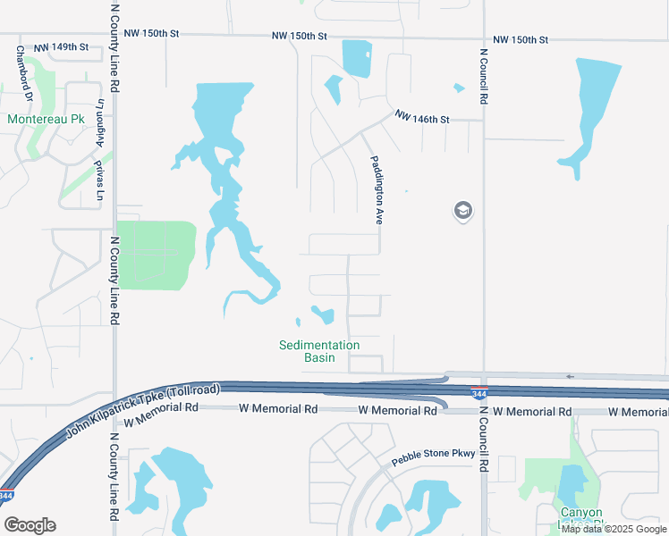 map of restaurants, bars, coffee shops, grocery stores, and more near 8408 Northwest 141st Circle in Oklahoma City