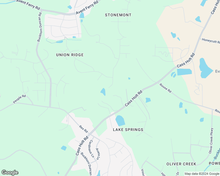 map of restaurants, bars, coffee shops, grocery stores, and more near 6220 Cass Holt Road in Holly Springs
