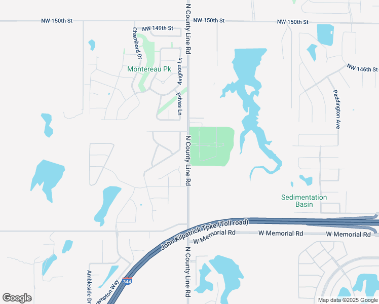 map of restaurants, bars, coffee shops, grocery stores, and more near 14300 North County Line Road in Oklahoma City