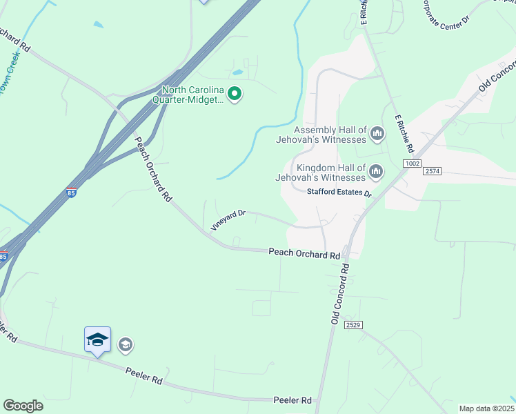 map of restaurants, bars, coffee shops, grocery stores, and more near 300 Vineyard Drive in Salisbury