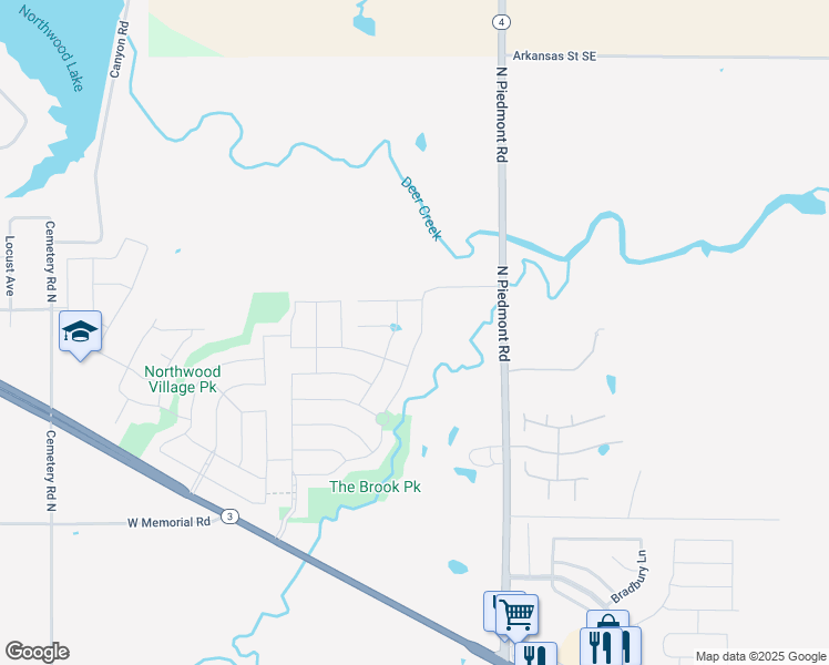 map of restaurants, bars, coffee shops, grocery stores, and more near in Oklahoma City