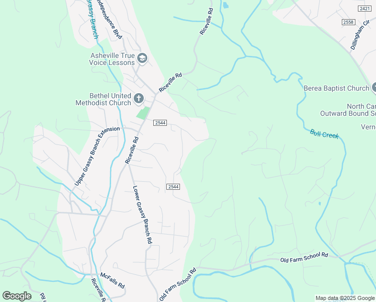 map of restaurants, bars, coffee shops, grocery stores, and more near 61 Reed Road in Asheville