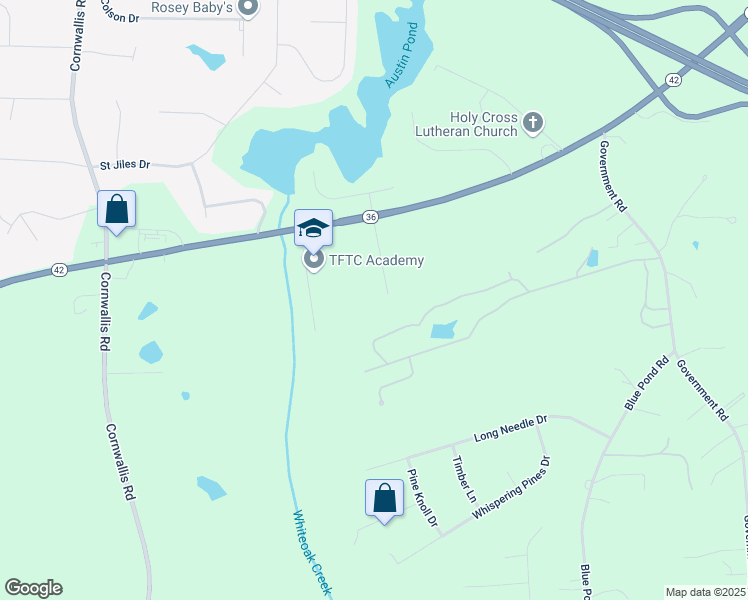 map of restaurants, bars, coffee shops, grocery stores, and more near 2020 Spring Valley Drive in Clayton
